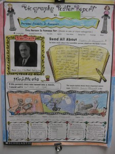 A picture of a completed biography poster.